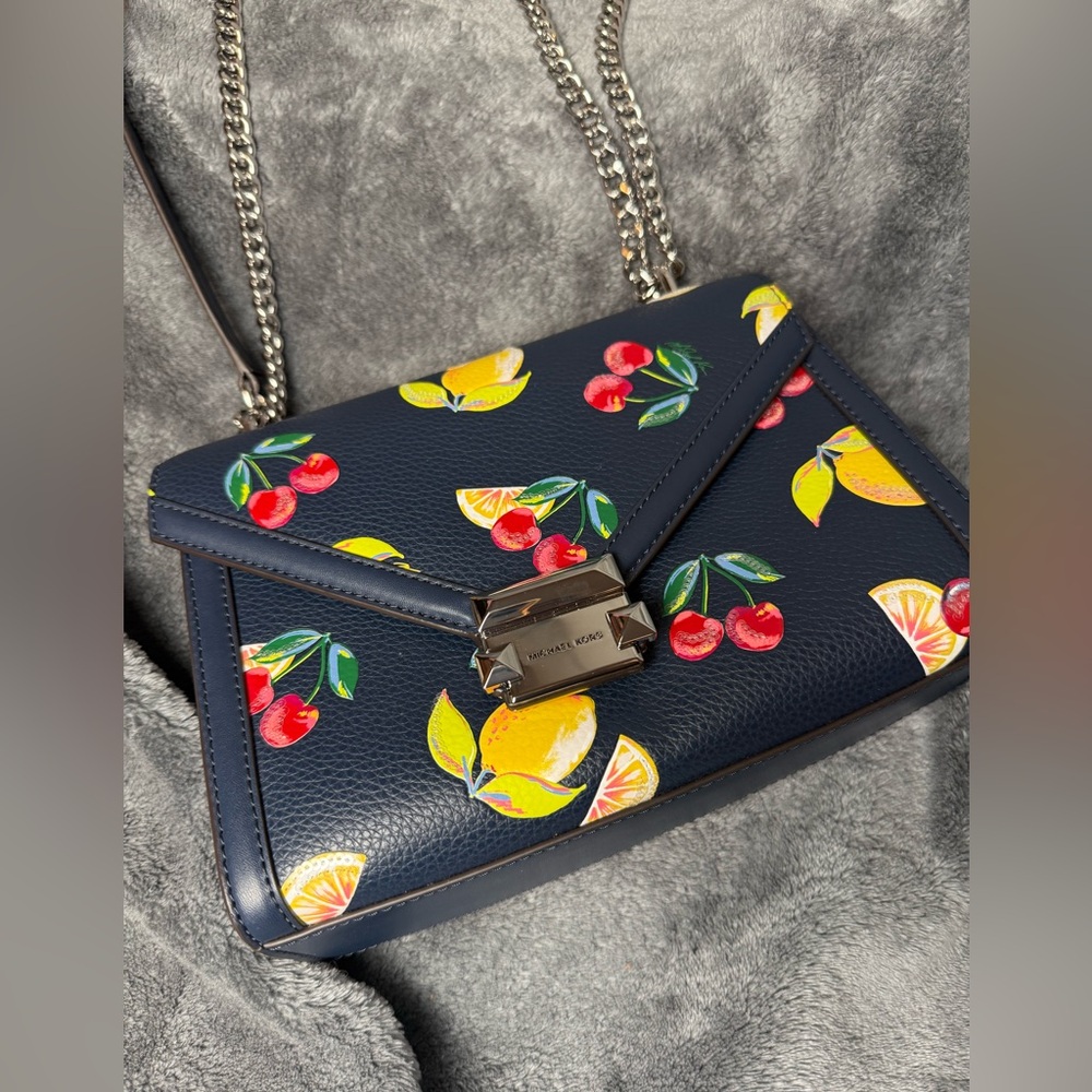 Michael Kors Whitney Medium Fruit Print‎ Shoulder Bag - Picture 2 of 6